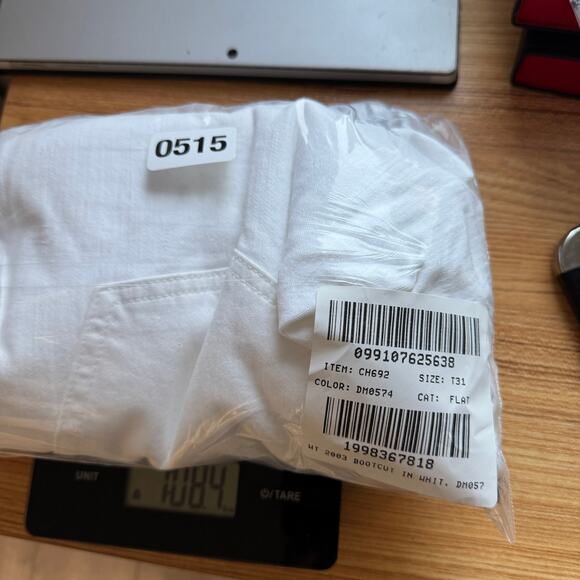 J.Crew Bootcut Jeans SZ 31 Tall White Hi-Rise Denim Flare-leg 2003 Super Stretch - Picture 9 of 9